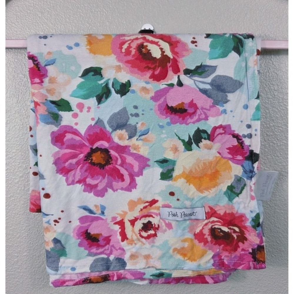 Posh Peanut Bamboo Swaddle Blanket Floral Pink Blue‎ Baby Blanket